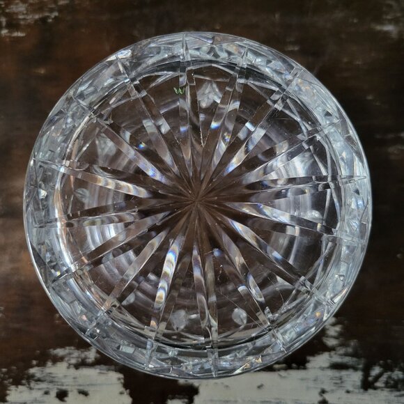 Vintage Cut Crystal Biscuit Jar, Cookie Jar, Lidded Crystal Jar - Picture 5 of 5